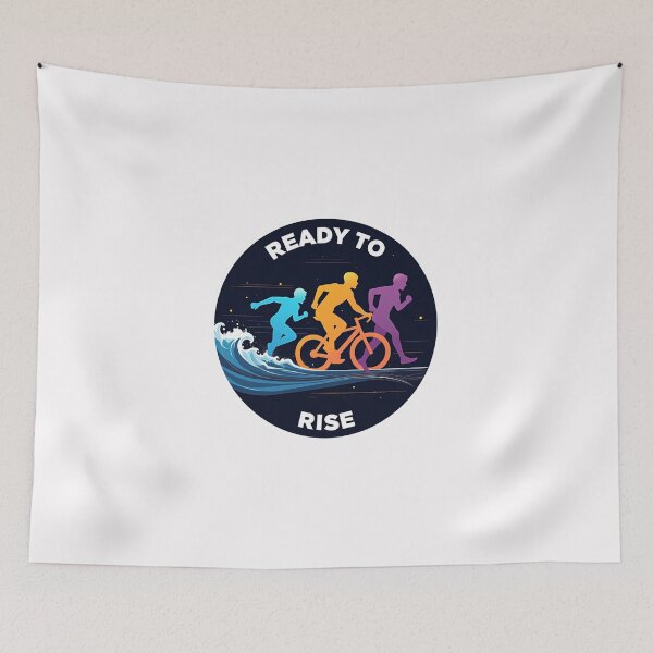 Item preview, Ready to Rise | Triathlon Motivation Design designed and sold by Triathlongram.