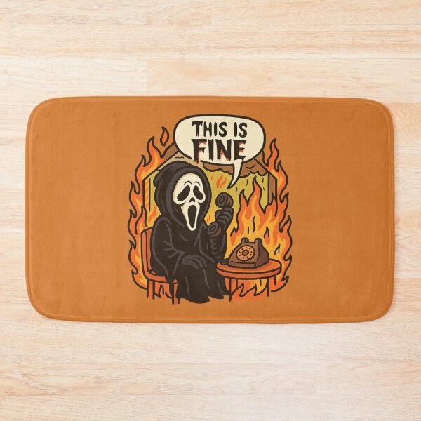Item preview, Ghostface “This is Fine” Meme – Scream Parody Chaos designed and sold by GirlyPopped.