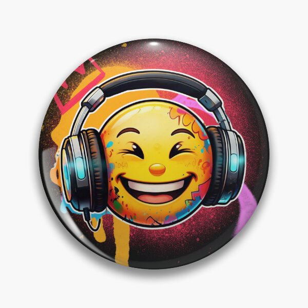 Item preview, Fun Graffiti Style Headphone Smiley. designed and sold by GEM STYLE.