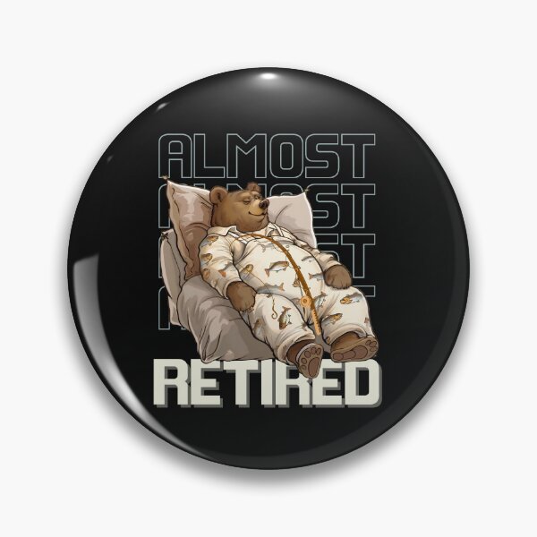 Item preview, Almost Retired Bear in Pajamas Relaxing Fishing Art designed and sold by MTJ-Mushrooms.