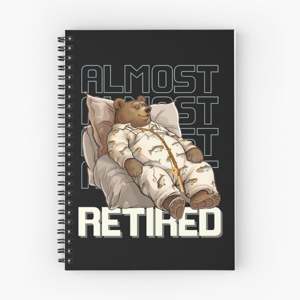 Item preview, Almost Retired Bear in Pajamas Relaxing Fishing Art designed and sold by MTJ-Mushrooms.