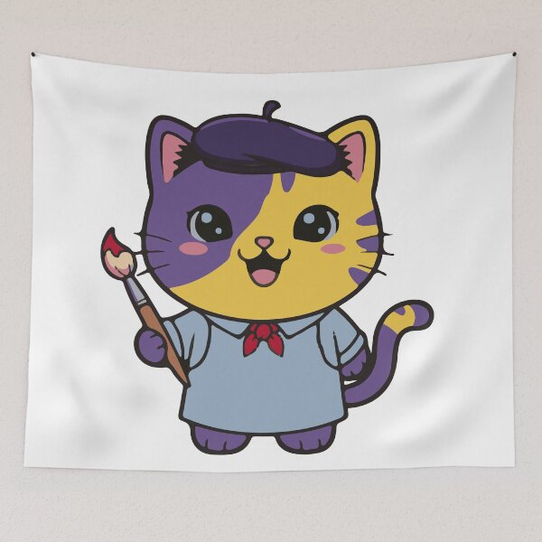 Item preview, Canvas Artist Kitty designed and sold by ContextoMagico.