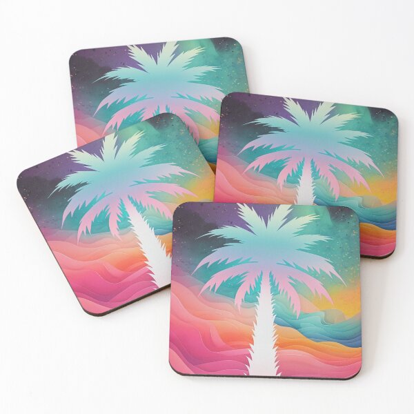 Item preview, Palm tree with colorful background designed and sold by saly55887.