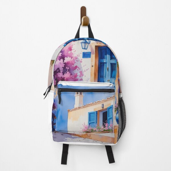 Item preview, Vicoli di Santorini – Acquerello Mediterraneo designed and sold by Italian Ink Studio.