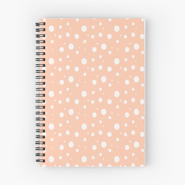 Item preview, Peach and White Asymmetrical Polka Dots designed and sold by KelseyNY.