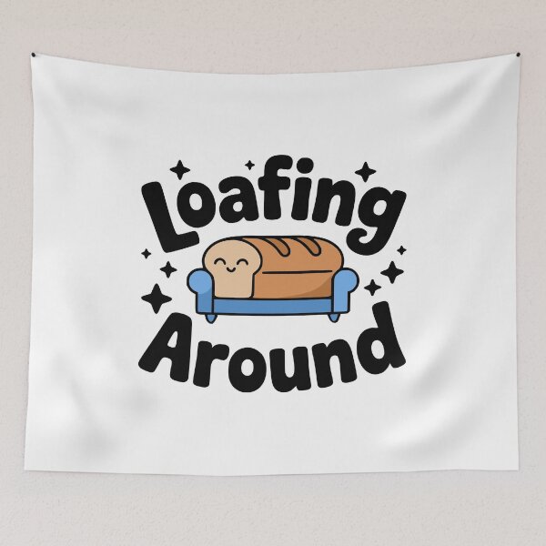 Item preview, Loafing Around! Cute Bread Loaf Pun designed and sold by PMCreative.
