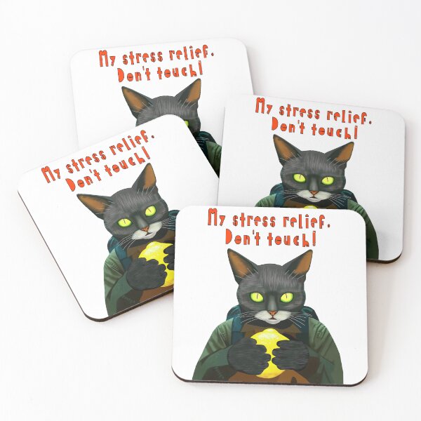 Item preview, Cyber Cat with Lemon Stress Reliever:  T-Shirt Print designed and sold by Felia001.
