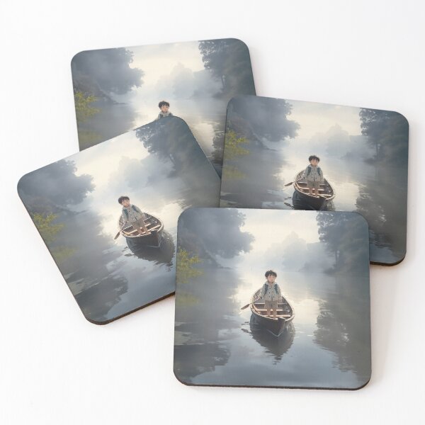 Item preview, A young Asian child on a small boat on a calm river designed and sold by Made-by-Gus.