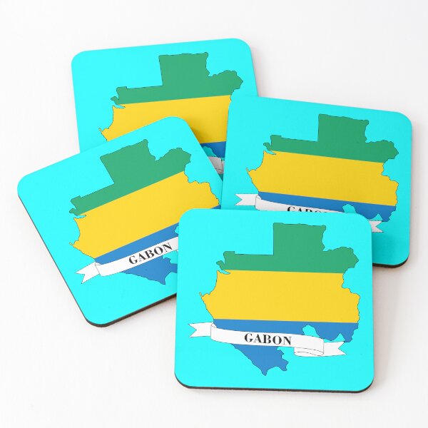 Item preview, Flag map of Gabon designed and sold by visual adventures.