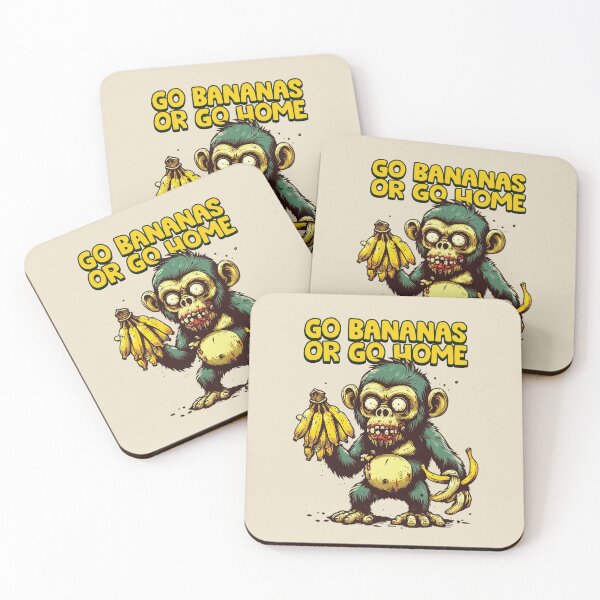 Item preview, Go Bananas or Go Home / Zombie chimp Love designed and sold by Scaryzz.