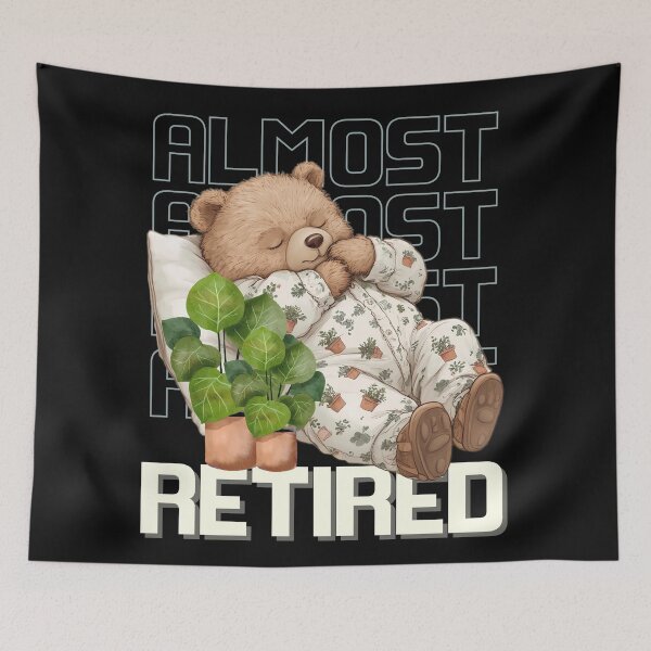 Item preview, Almost Retired Bear with Plants and Pajamas Artwork For Her designed and sold by MTJ-Mushrooms.