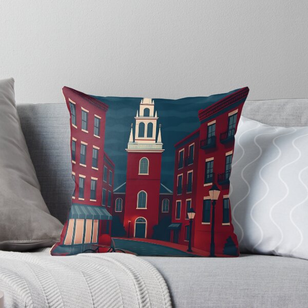 Artikelvorschau, Kunst im North End von Boston – Vintage-Kunst mit Nachtszenen, Kunst aus historischen Stadtteilen in Massachusetts entworfen und verkauft von TheNumbersGeek.