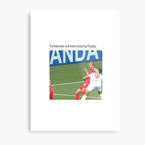 Tunisia England Football World Cup - Tunisia are out here playing Rugby Metal Print