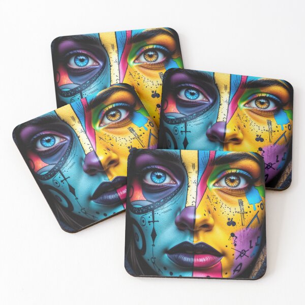Item preview, Chromatic Duality - Urban Pop Art Woman Portrait designed and sold by Neo-Studio.