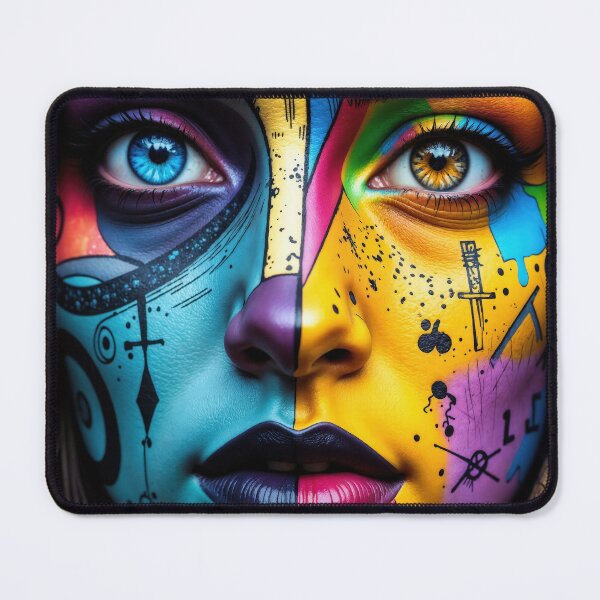 Item preview, Chromatic Duality - Urban Pop Art Woman Portrait designed and sold by Neo-Studio.