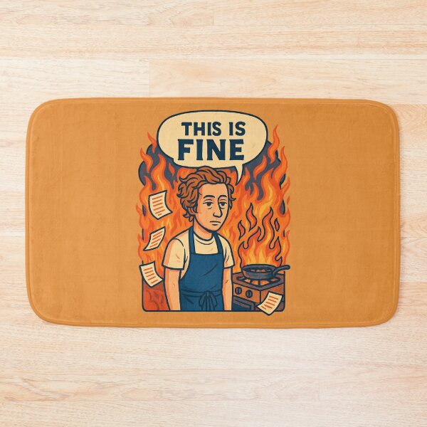 Item preview, “This is Fine” – The Bear Kitchen Chaos Meme Mashup designed and sold by GirlyPopped.