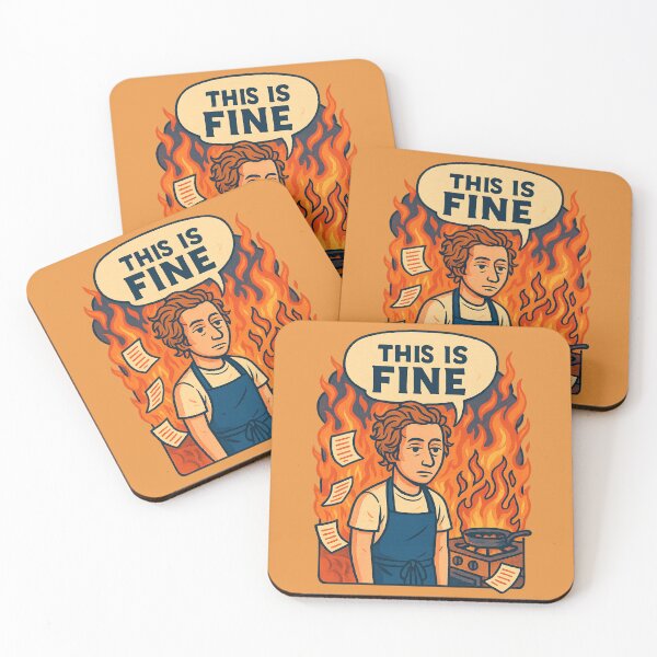Item preview, “This is Fine” – The Bear Kitchen Chaos Meme Mashup designed and sold by GirlyPopped.