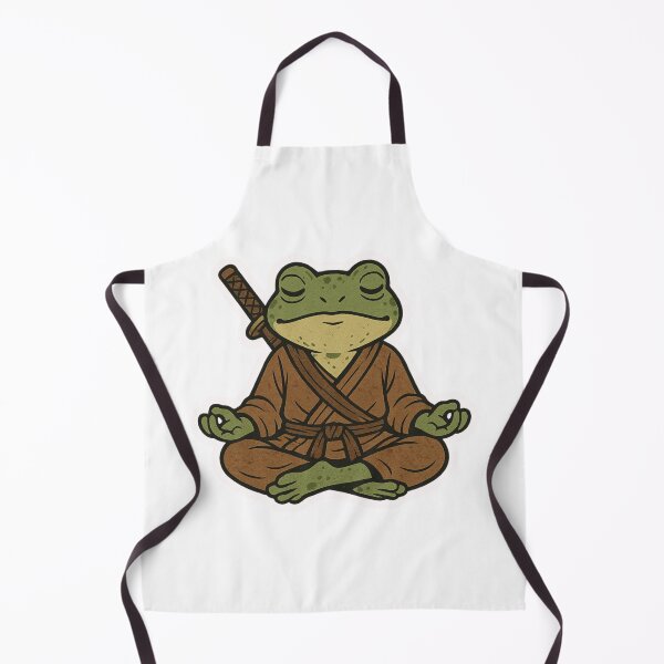 Item preview, Zen Warrior Frog, Frog, Zen, Zen garden, sticker, katana, peace designed and sold by BrinaandPops.