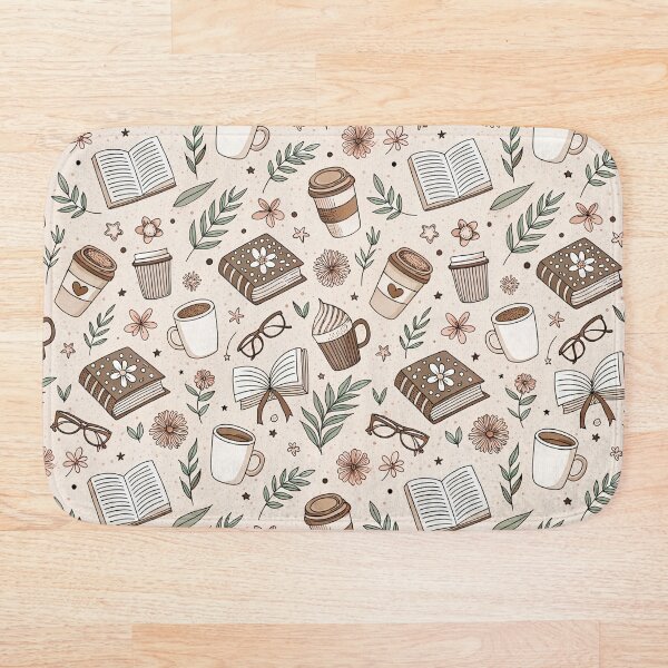 Item preview, Patrón de rincón de lectura acogedor con flores y libros de café designed and sold by TuckerLogan.