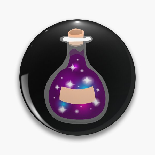 Item preview, Vintage magical galaxy potion in purple, turquoise and blue, with sparkling stars designed and sold by katecheerycake.