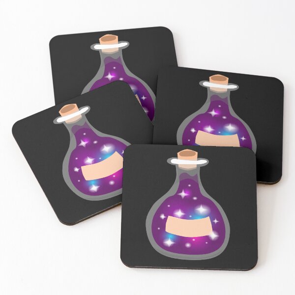 Item preview, Vintage magical galaxy potion in purple, turquoise and blue, with sparkling stars designed and sold by katecheerycake.