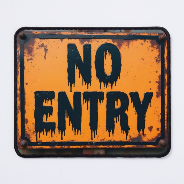 Item preview, Grungy No Entry Sign designed and sold by ShadowAndSlate.