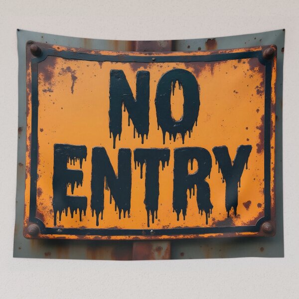 Item preview, Grungy No Entry Sign designed and sold by ShadowAndSlate.