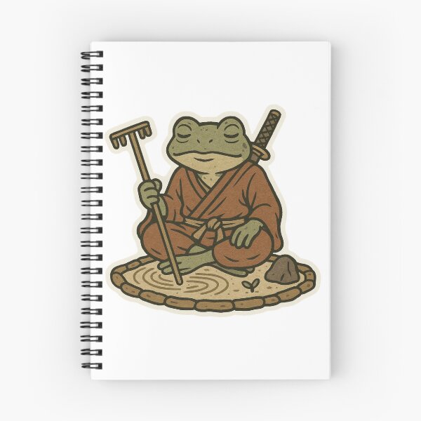 Item preview, Zen Garden Warrior Frog, Frog, Zen, Zen garden, sticker,  katana, peace, Zen Warrior, meditate designed and sold by BrinaandPops.