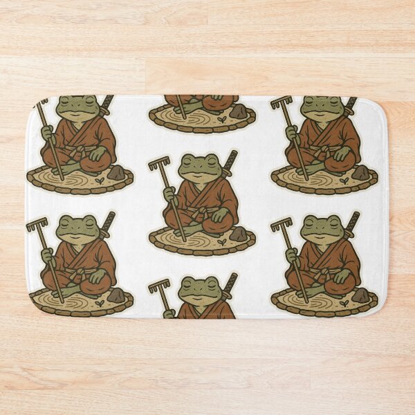 Item preview, Zen Garden Warrior Frog, Frog, Zen, Zen garden, sticker,  katana, peace, Zen Warrior, meditate designed and sold by BrinaandPops.