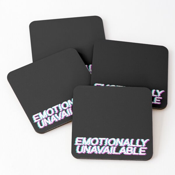 Item preview, Emotionally Unavailable – Stylish Glitch Design | Cyber Aesthetics & Sarcasm designed and sold by VariousGoodies.