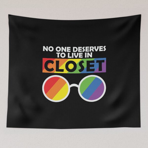 Item preview, No one deserves to live in closet – pride & freedom designed and sold by CleanDecor.