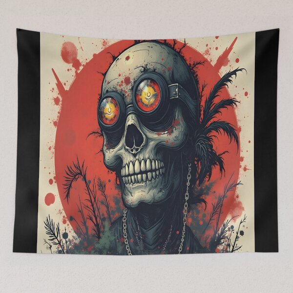 Item preview, Apocalyptic Goggle Skull designed and sold by ShadowAndSlate.