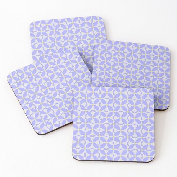 Item preview, Linen Circular Floral Pattern Blue And Yellow On Gray designed and sold by QuestingPixel.