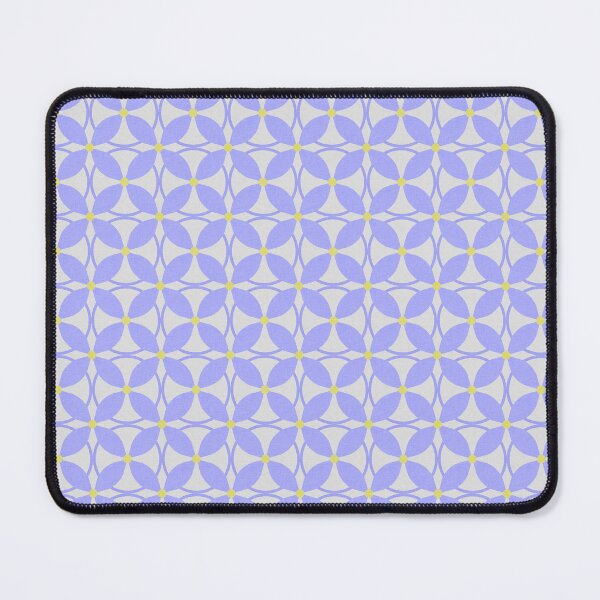 Item preview, Linen Circular Floral Pattern Blue And Yellow On Gray designed and sold by QuestingPixel.
