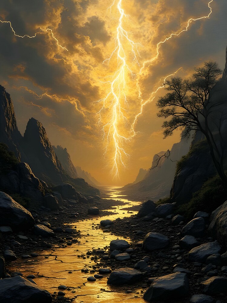 Thumbnail 4 of 4, iPhone Case, Golden Rift Landscape designed and sold by ShadowAndSlate.