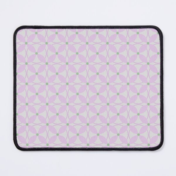 Item preview, Linen Circular Floral Pattern Pink And Green On Gray designed and sold by QuestingPixel.