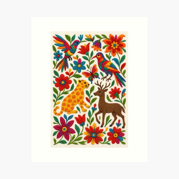 Aperçu de l'œuvre Motif de broderie Otomi créée et vendue par edleon.
