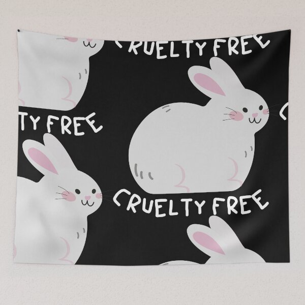 Item preview, White bunny cute character, Cruelty free designed and sold by Luamor.