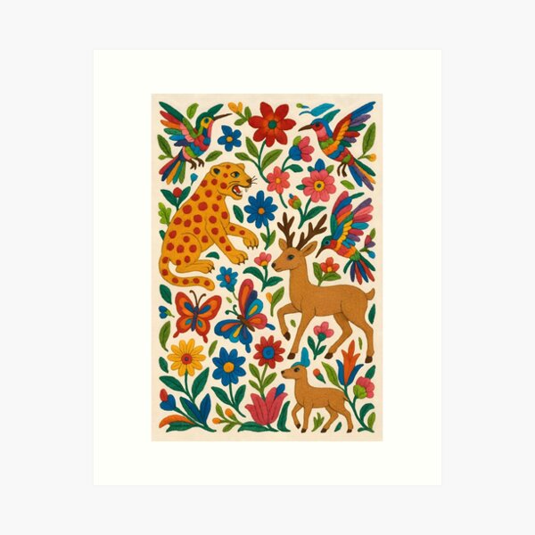 Aperçu de l'œuvre Motif de broderie otomi créée et vendue par edleon.