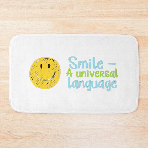 Item preview, A smiley and the saying “Smile – A universal language” designed and sold by shahinsy.