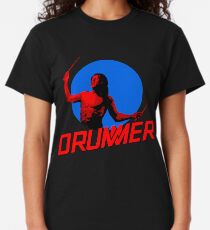 DRUMMER Logo and Figure Classic T-Shirt