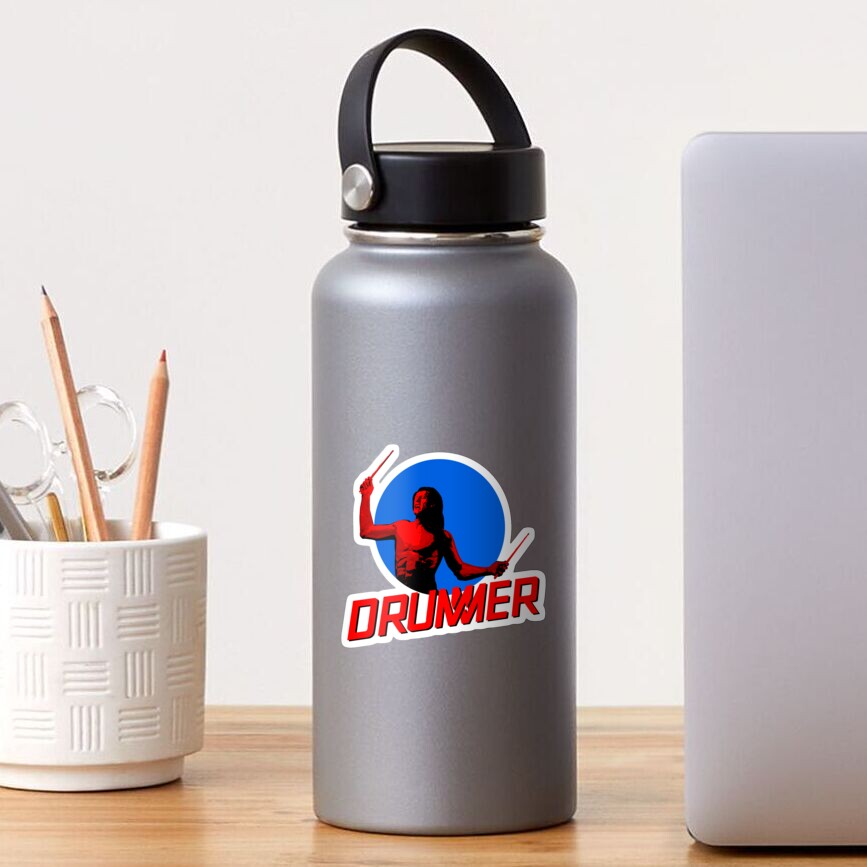 DRUMMER Logo and Figure Sticker