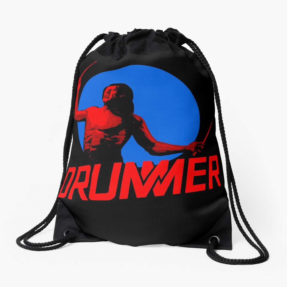 DRUMMER Logo and Figure Drawstring Bag