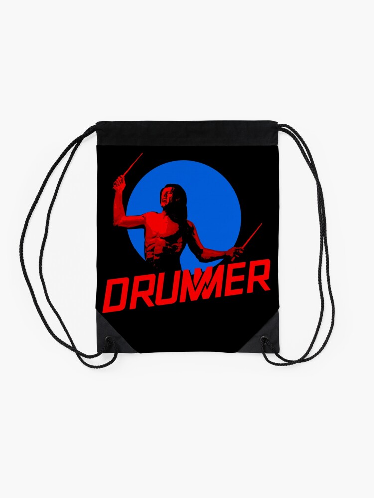 Alternate view of DRUMMER Logo and Figure Drawstring Bag