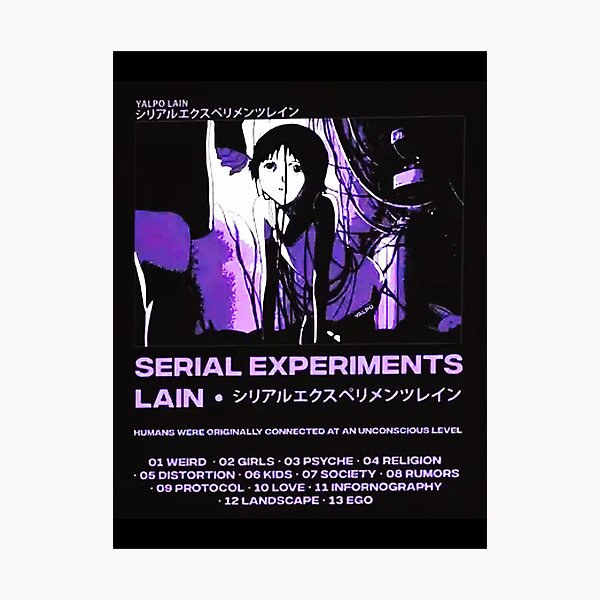 Item preview, Serial Experiments Lain Cybercore Black & Purple Design designed and sold by MerikuroCreates.