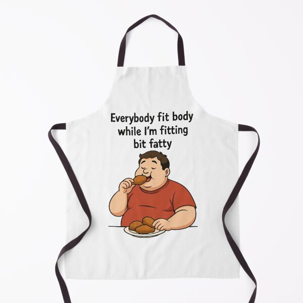 Item preview, Funny Foodie "Everybody Fit Body While I'm Fitting Bit Fatty" Design | Humorous Eating Art | Relatable Self-Love & Food Lover Gift for T-Shirts, Mugs, Stickers & More designed and sold by Motifai.