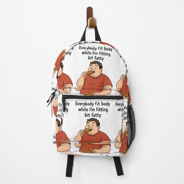 Item preview, Funny Foodie "Everybody Fit Body While I'm Fitting Bit Fatty" Design | Humorous Eating Art | Relatable Self-Love & Food Lover Gift for T-Shirts, Mugs, Stickers & More designed and sold by Motifai.