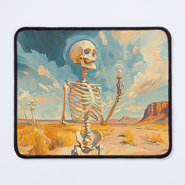 Item preview, Surreal Desert Skeleton Oil Painting 14 designed and sold by Made-by-Gus.