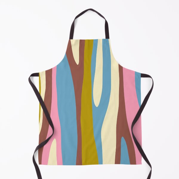 Item preview, Abstract Eclectic Wild Stripes Pattern in Blue Pink Avocado Brown designed and sold by kierkegaard.