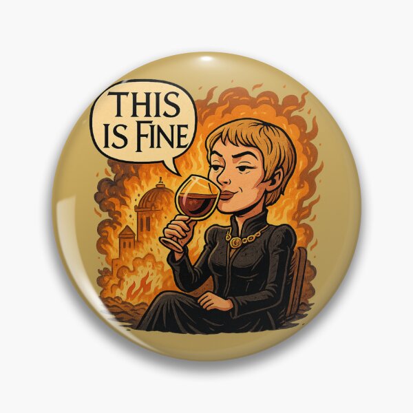 Item preview, “This is Fine” – Cersei Lannister Game of Thrones Meme Mashup designed and sold by GirlyPopped.